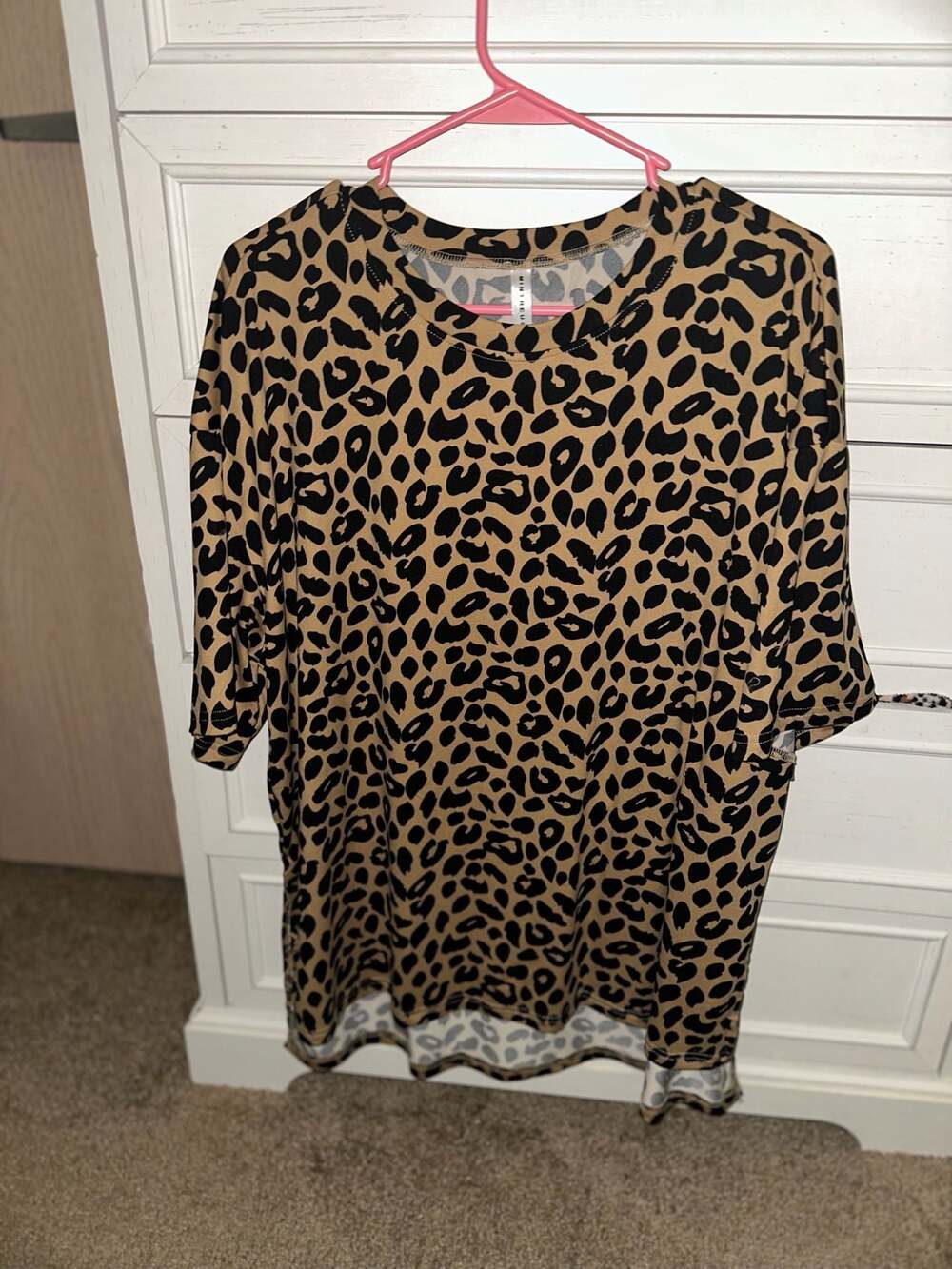 Mintreus Leopard Print Lounge Set Size XL Top and Pants